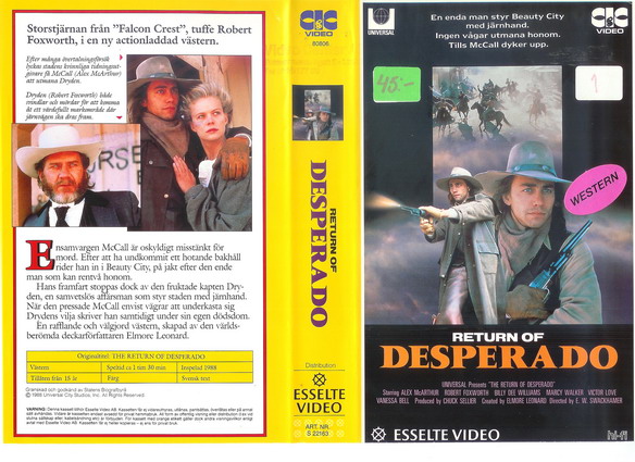22163 RETURN OF DESPERADO  (VHS)