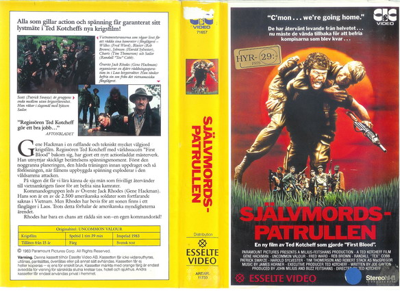 11733 SJÄLVMORDSPATRULLEN  (VHS)