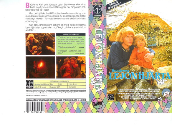 BRÖDERNA LEJONHJÄRTA (VHS) RUTIG