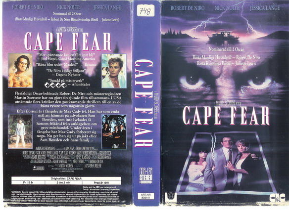 Cape Fear (Vhs-Omslag)