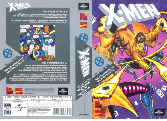 X-MEN:NIGHT OF THE SENTINELS (vhs-omslag)