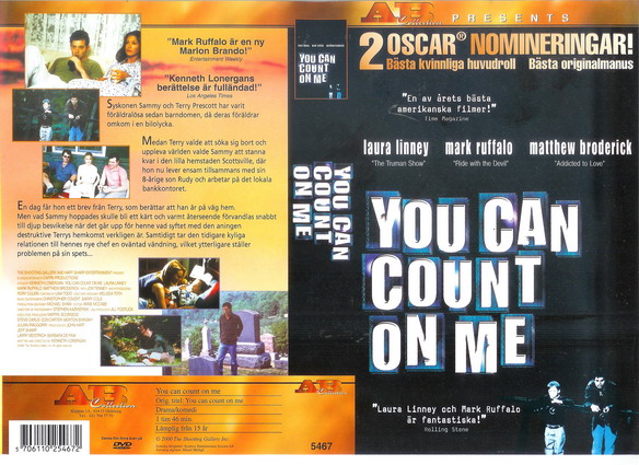 YOU CAN COUNT ON ME(Vhs-Omslag)