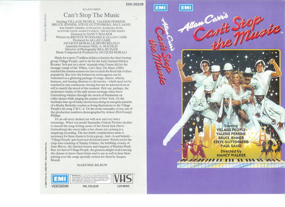 CAN\'T STOP THE MUSIC(Vhs-Omslag)