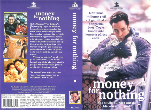 MONEY FOR NOTHING (Vhs-Omslag)