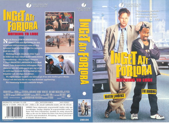 290104 INGET ATT FÖRLORA (VHS)
