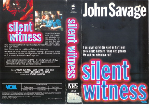 SILENT WITNESS  (Vhs omslag)