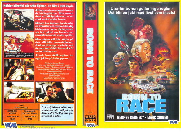 BORN TO RACE  (Vhs omslag)