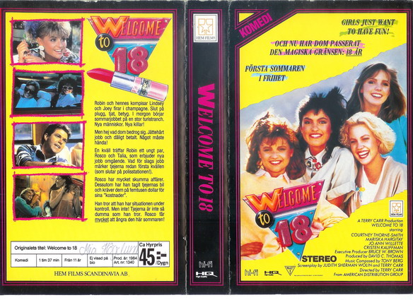 WELCOME TO 18 (Vhs-Omslag)