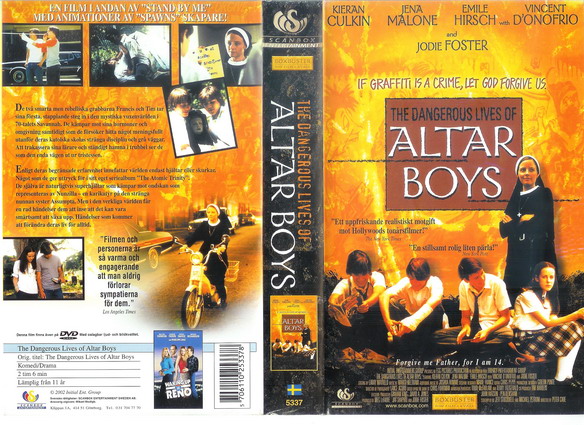 DANGEROUS LIVES OF ALTAR BOYS (vhs-omslag)