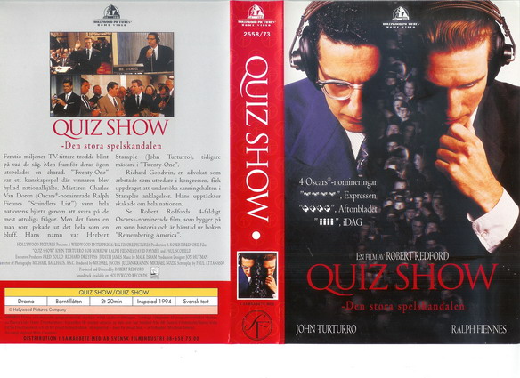 2558/73 QUIZ SHOW (VHS)