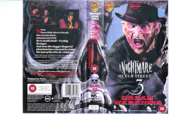 A NIGHTMARE ON ELMSTREET 3-UK (VHS)