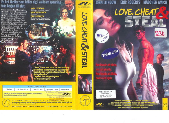 LOVE, CHEAT & STEAL (vhs-omslag)