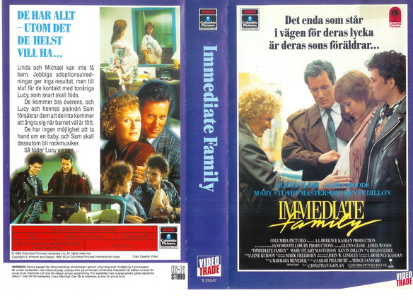 25247 IMMEDIATE FAMILY (VHS)