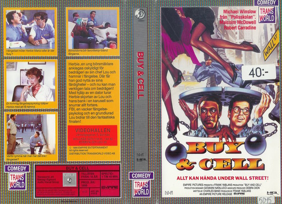 BUY AND CELL - GUL TEXT (vhs-omslag)