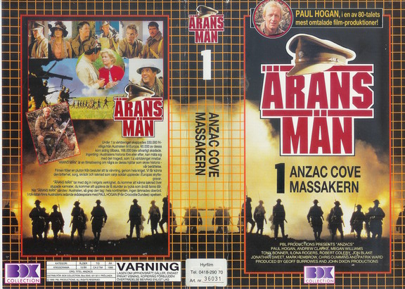 ÄRANS MÄN 1 - ANZAC COVE MASSAKERN (VHS)