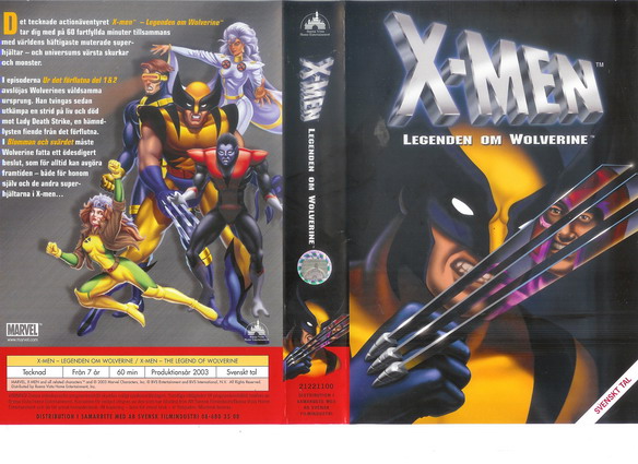 X-MEN - LEGENDEN OM WOLVERINE (vhs-omslag)