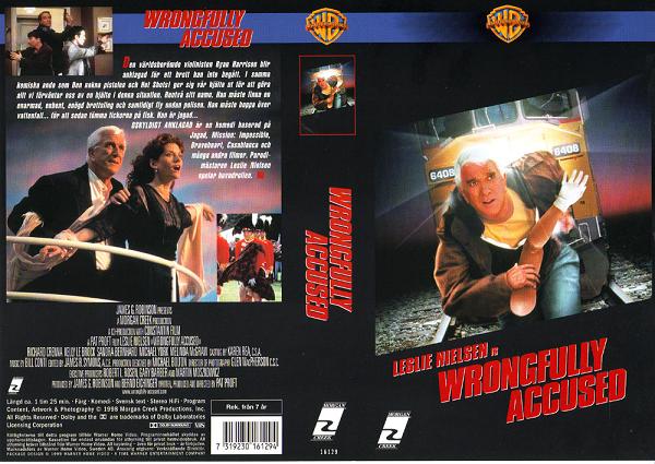 WRONGFULLY ACCUSED (vhs-omslag)