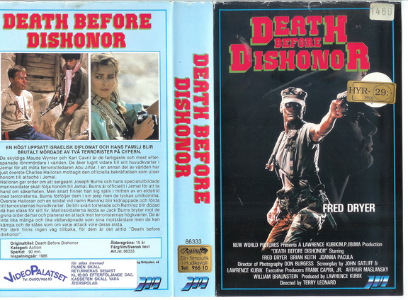 DEATH BEFORE DISHONOR (Vhs-Omslag)