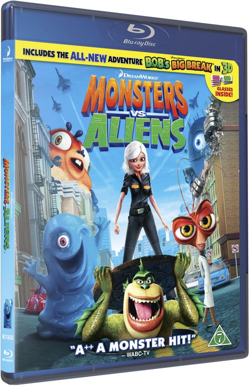 Monsters Vs. Aliens (beg hyr blu-ray)