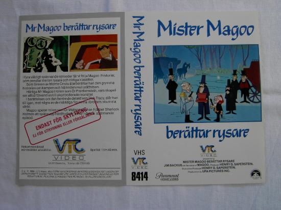 MISTER MAGOO BERÄTTAR RYSARE (vhs omslag)