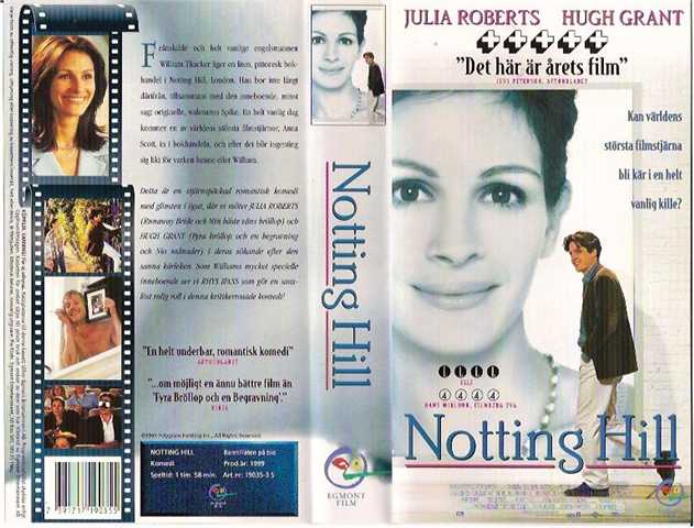 NOTTING HILL (Vhs-Omslag)