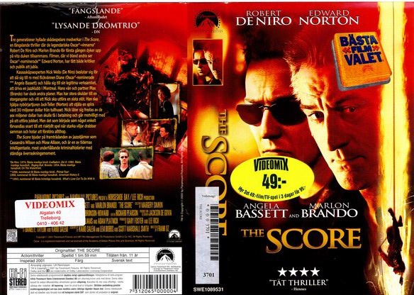 SCORE (Vhs-Omslag)