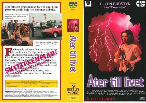 ÅTER TILL LIVET (Vhs-Omslag)