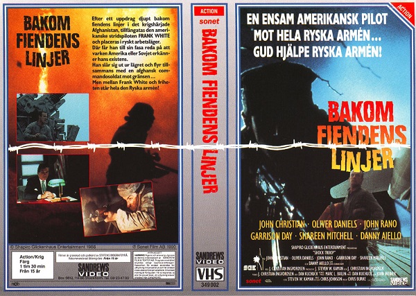 BAKOM FIENDENS LINJER (vhs-omslag)