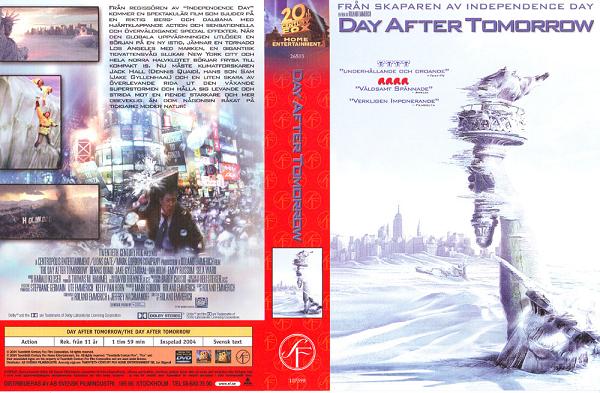 DAY AFTER TOMORROW (vhs-omslag)