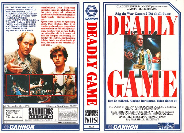 DEADLY GAME (vhs-omslag)