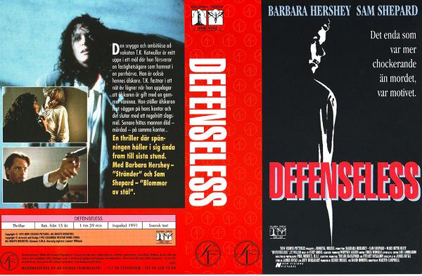 DEFENSELESS (vhs-omslag)