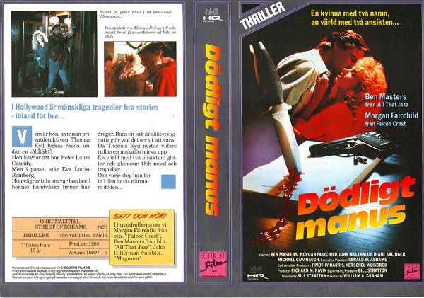 DÖDLIGT MANUS (Vhs-Omslag)