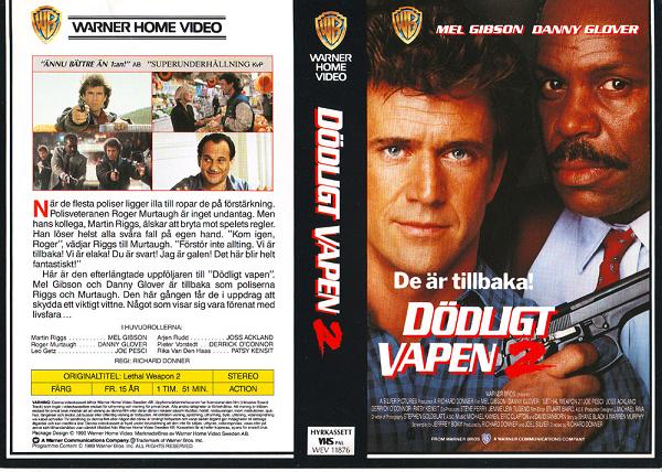 DÖDLIGT VAPEN 2 (vhs-omslag)