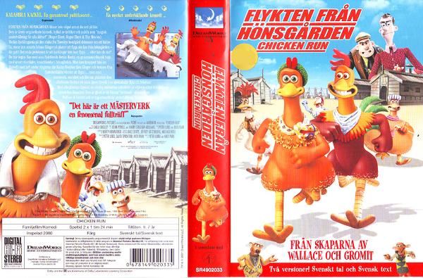 FLYKTEN FRÅN HÖNSGÅRDEN (vhs-omslag)