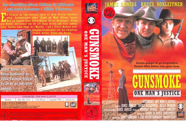 GUNSMOKE: ONE MAN'S JUSTICE (vhs-omslag)