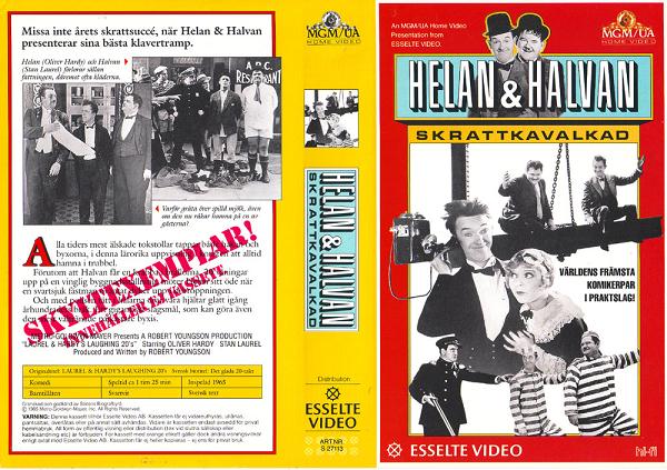 HELAN & HALVAN: SKRATTKAVALKAD  (VHS)
