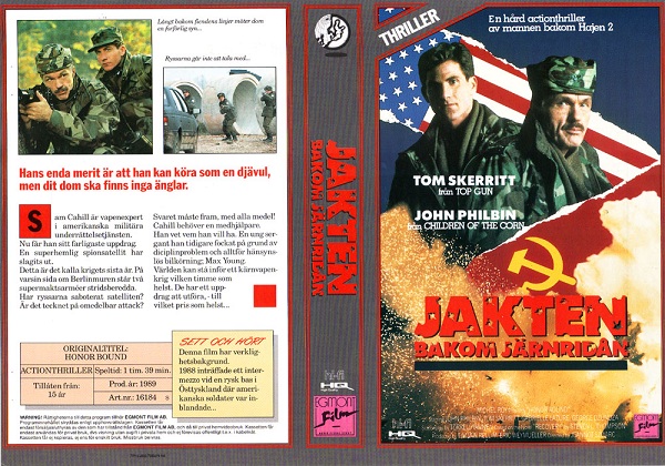 JAKTEN BAKOM JÄRNRIDÅN (Vhs-Omslag)