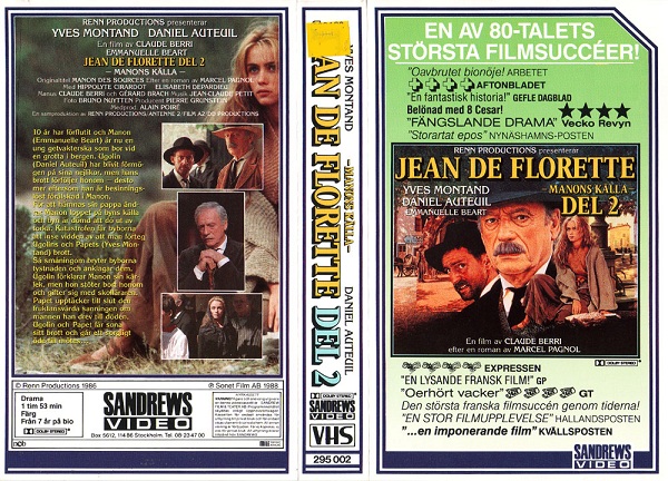 JEAN DE FLORETTE DEL 2 (vhs omslag)