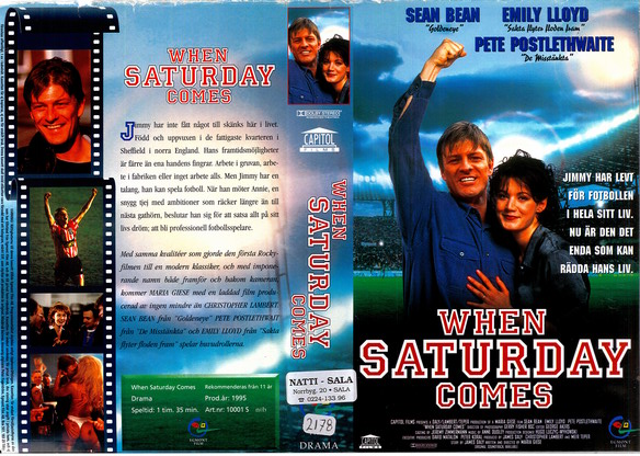 WHEN SATURDAY COMES (Vhs-Omslag)