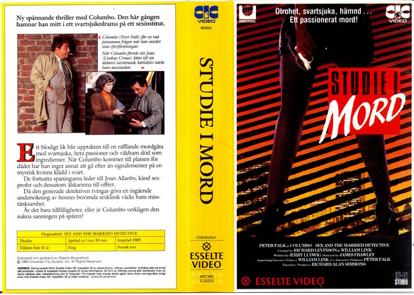 STUDIE I MORD (Vhs-Omslag)