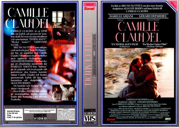 CAMILLE CLAUDEL (vhs-omslag)