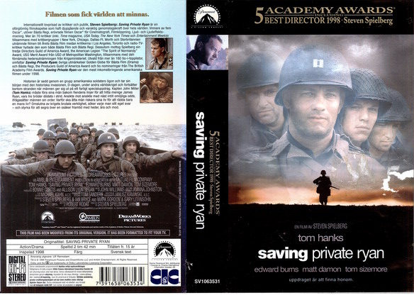 SAVING PRIVATE RYAN (VHS)