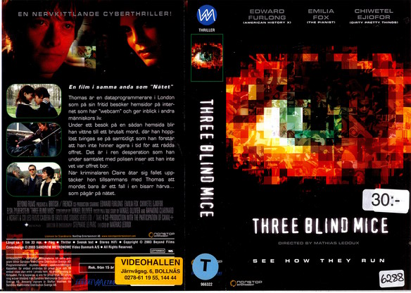 THREE BLIND MICE(vhs-omslag)