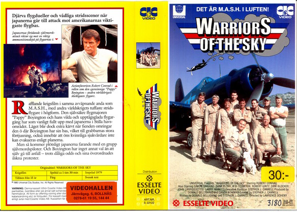 22122 WARRIORS OF THE SKY  (VHS)