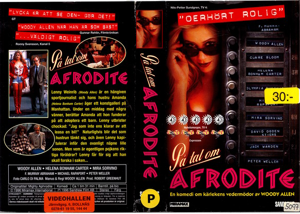 PÅ TAL OM AFRODITE (vhs-omslag)