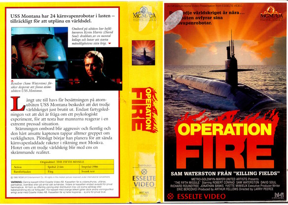 OPERATION FIRE (Vhs-Omslag)