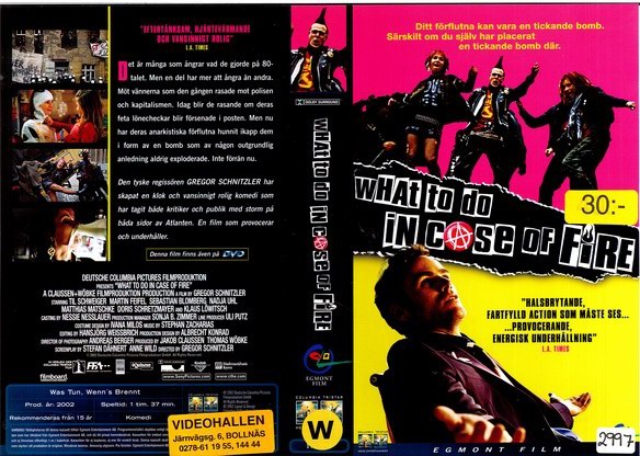 WHAT TO DO IN CASE OF FIRE (VHS)