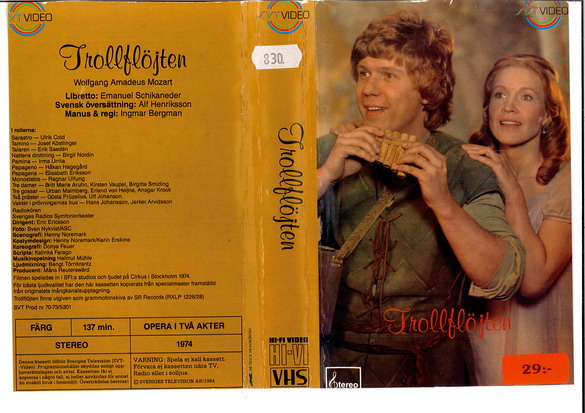 TROLLFLÖJTEN - SVT (VHS)
