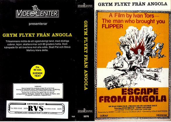 5076-GRYM FLYKT FRÅN ANGOLA (vhs)