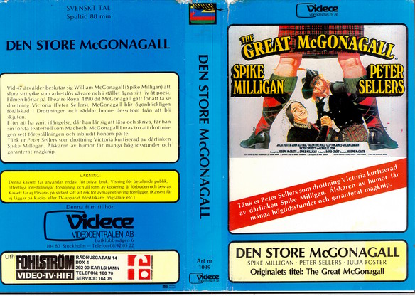 1039 Den Store McGonagall (VHS)